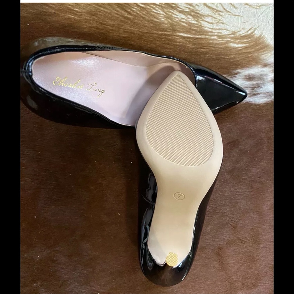 NWB Elisabet Tang High Heels Black Evening Party Cocktail Prom Shoes US Sz 7 - Picture 5 of 14